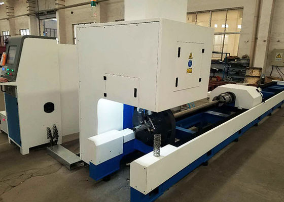 4KW Otomatik CNC Lazer Fiber Pipe Kesme Makinesi Yüksek Kesme Hızı 1070nm Dalga