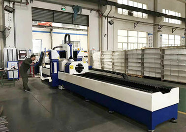 Otomatik CNC Boru Kesme Makinası Paslanmaz Çelik Metal Elyaf Lazer 380V / 50Hz