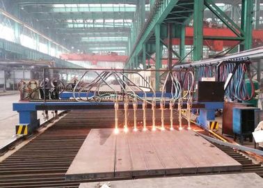 H Beam Üretim Hattı için CNC Portal Tipi Şerit Alev ve Plazma Kesme Makinesi 3200X10000mm Kesme Boyutu